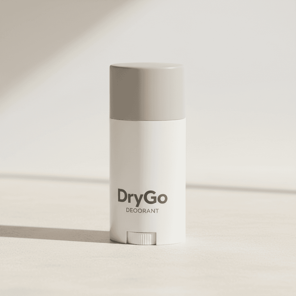 DryGo Deodorant product highlighting odor control formula